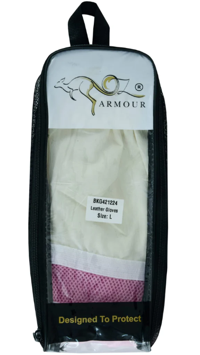 Oz Armour Pink Ventilated Cow Hide Beekeeping Gloves