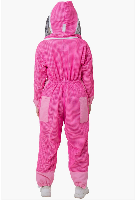 Oz Armour Pink Beekeeping Suit with Fencing Veil and Gloves