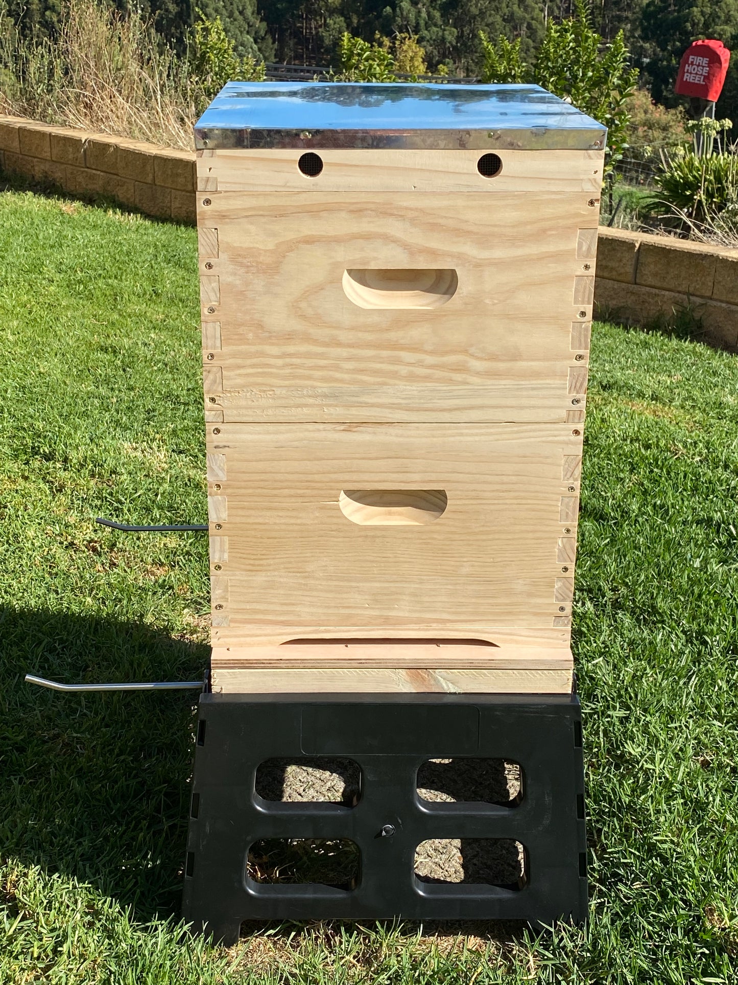 Fully Assembled Double Bee Hive with Stand