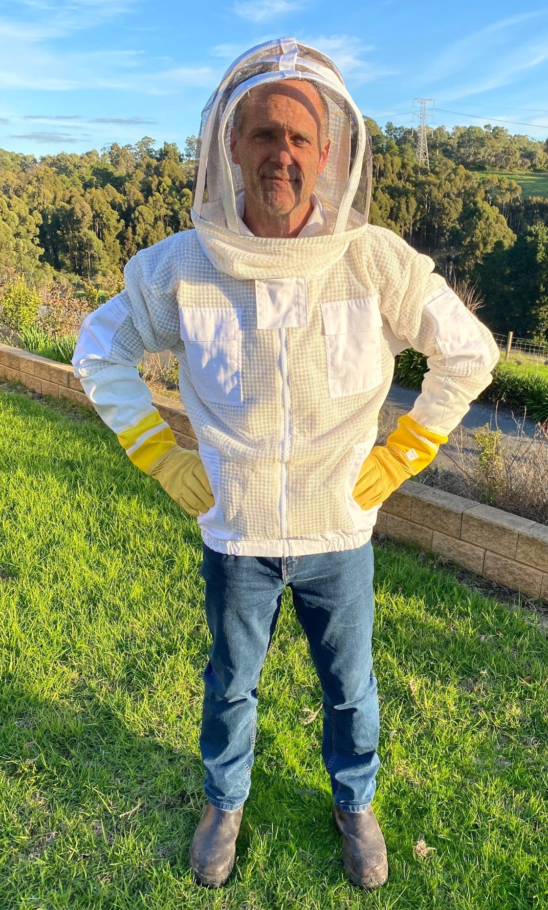 Beekeeping Ventilated Jacket with Folding Hat